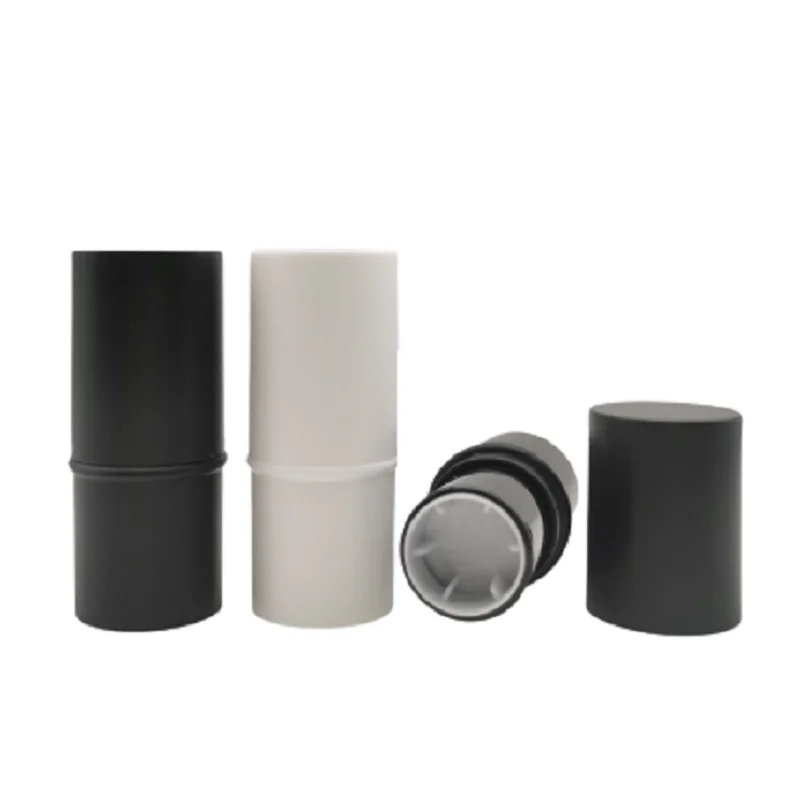 Lip Balm Container 6g Matte Black Frost White Round Big Direct Filling Makeup Contour Highlighter Blush Concealer Stick Tube