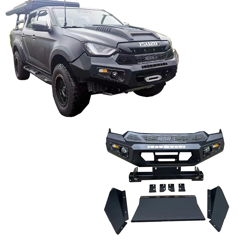 Factory Supply 4x4 Accessories Car Accessories Front Bumper Carbon Steel Front Bumper For Isuzu Dmax 2012-2016