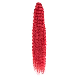 Popular in Russia Long Synthetic Curly Wave Twist Loose Deep Wave Hair Crochet Hair Synthetic Braiding Hair Bundles Extensions