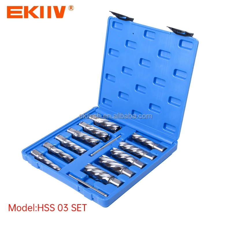 OEM EKIIV HSS 6PCS 16-26mm Ring Core Drill Bit Universal Handle Ring Tool with Positioning Needle Guide Pin Hole Tool