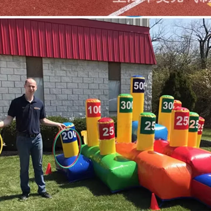 Giant Challenge Throwing Game kids Inflatable Ring Toss For Adult Sports Game