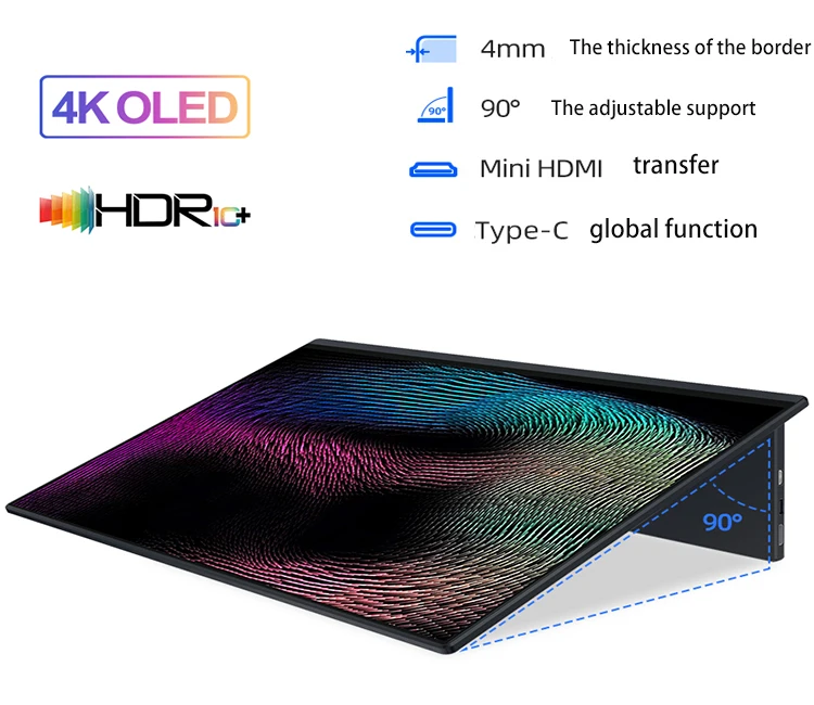 Ehomwei 13.3 and 15.6 inch Portable Monitor - OLED Touch Monitor dual Touch Screen 4K Original oled screen portable monitor