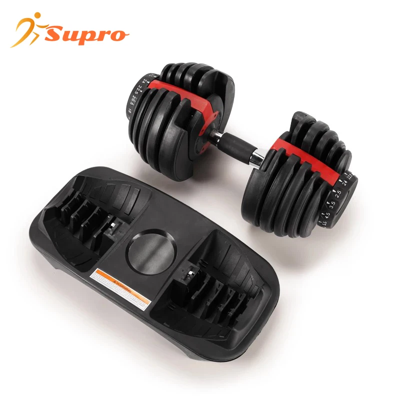 Supro Wholesale Custom Adjustable Weights Dumbbells Multi Functional 90LB 40KG Adjustable Dumbbell