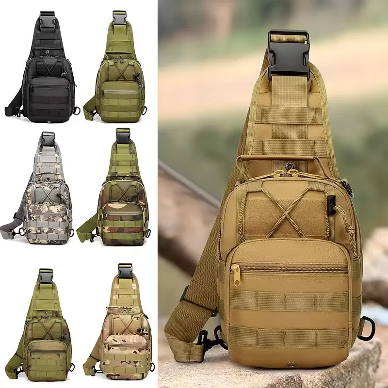 JSH Motorcycle Hiking Outdoor Wholesale  Crossbody Oxford Molle Tactical Waist Single Shoulder Pack  Sling Bag