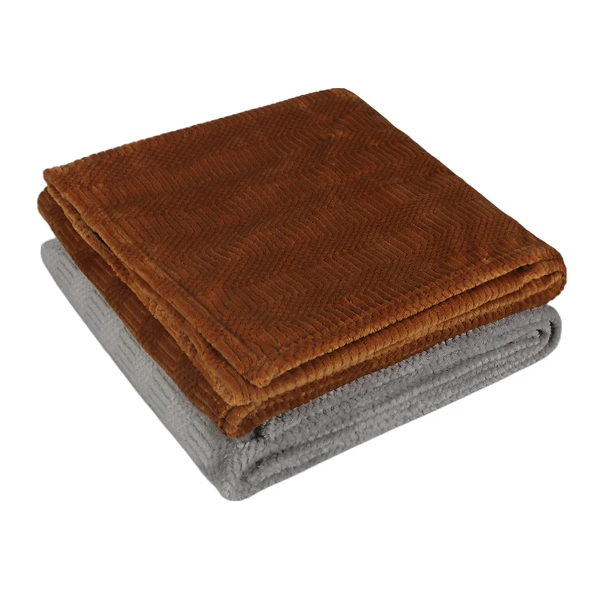 Most Popular  New Super Soft 100%Polyester Warm Throw Jacquard Flannel Fleece Blanket