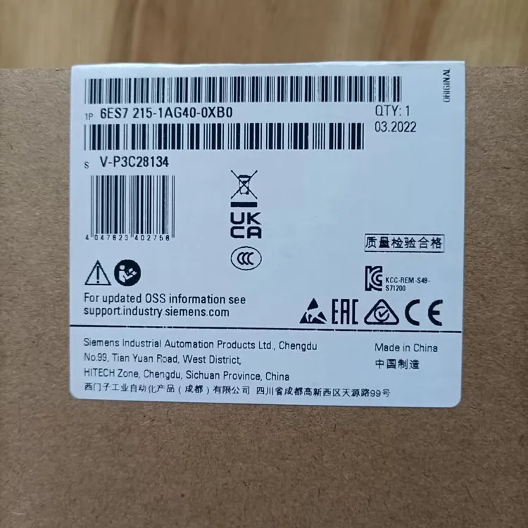 6ES7 214-1AG40-0XB0 New original packaging 6ES7214-1AG40-0XB0 spot Immediately sent 6ES72141AG400XB0