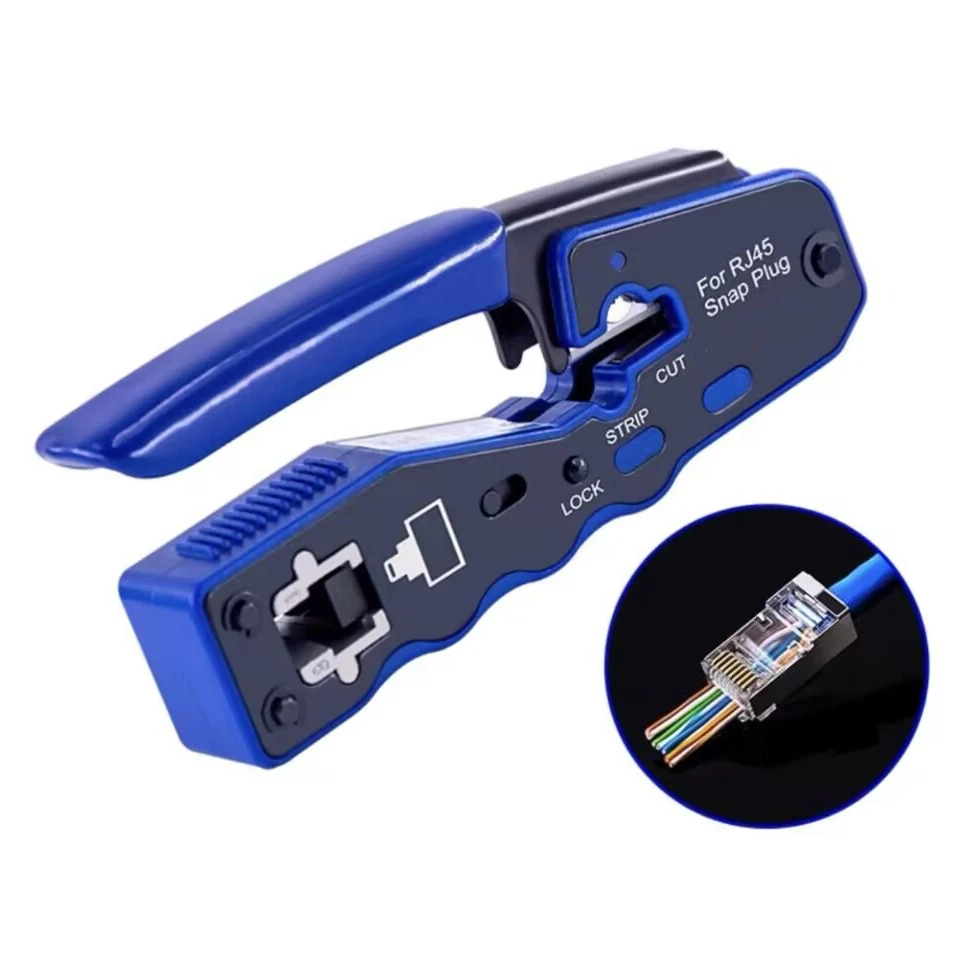 Обжимной инструмент Rj45 Cat5 Cat6 Cat7 обжимной проходной резак через модульный соединительный