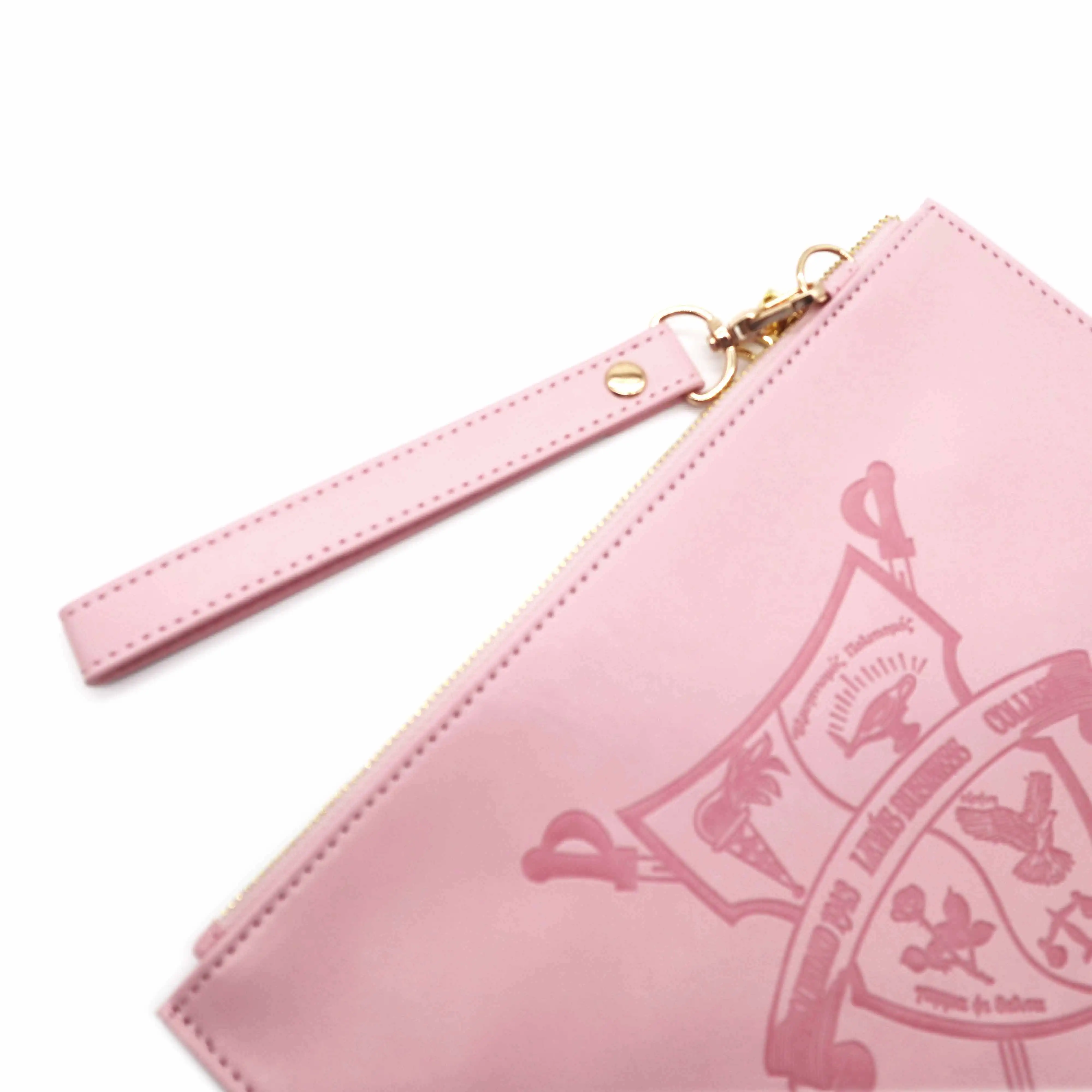 Sorority Chi Eta Phi PU leather travel bag for women Custom logo men genuine leather bags