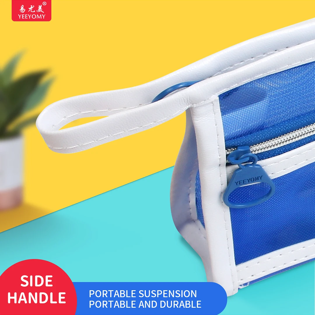 Minimalist Portable Large Pencil Case Durable Pen Pouch Stationery Bag with Handle for Office Organizer Aesthetic Pencil Cases