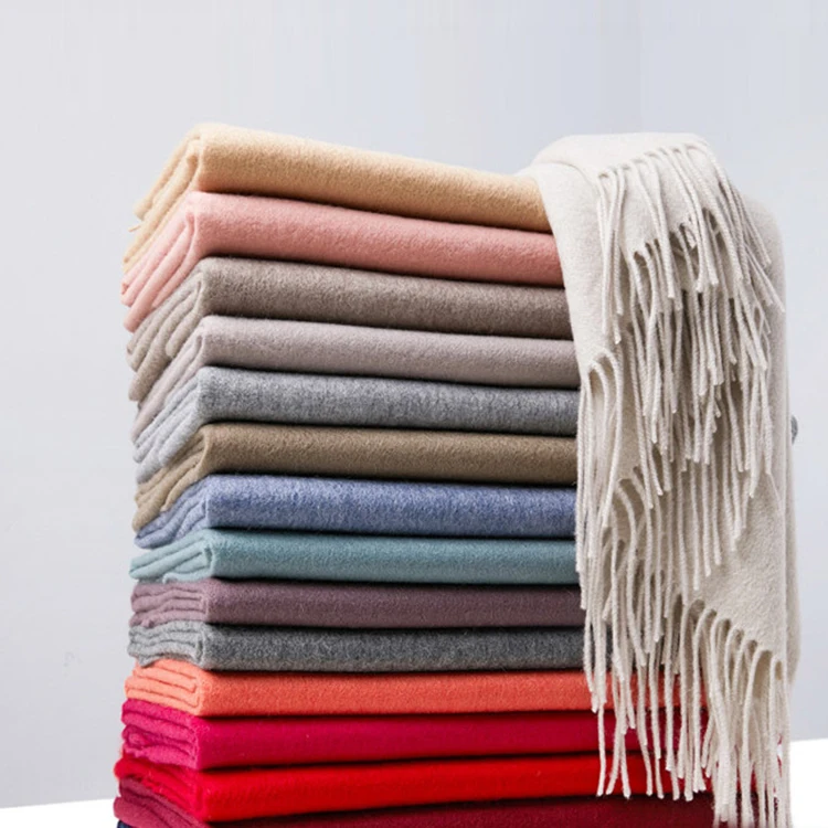 HEFT BOOOGE Wholesale Warm Winter Tassels Design Plain 100% Wool Poncho