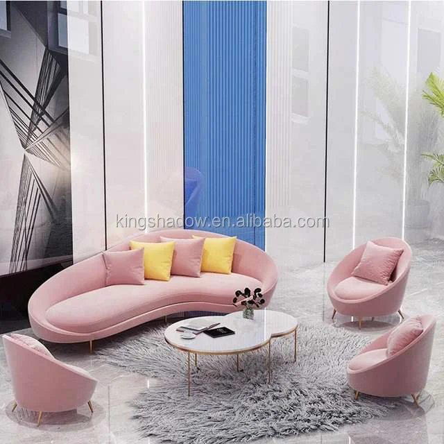 Kingshadow newest design salon waiting area sofa set for salon furniture
