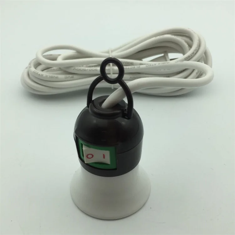 E26 E27 Wire Lamp Holder With On/off Switch EU US UK AU 2pin Plug