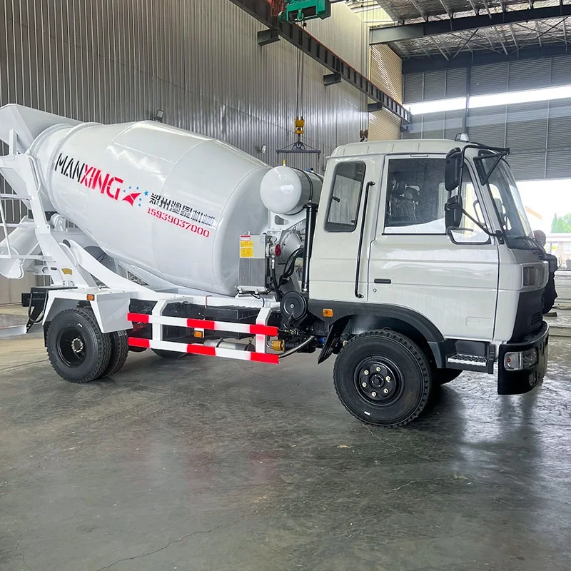 Multi purpose 5-cubic concrete mixing and conveying integrated machine, agricultural concrete mixer truck tanker truck