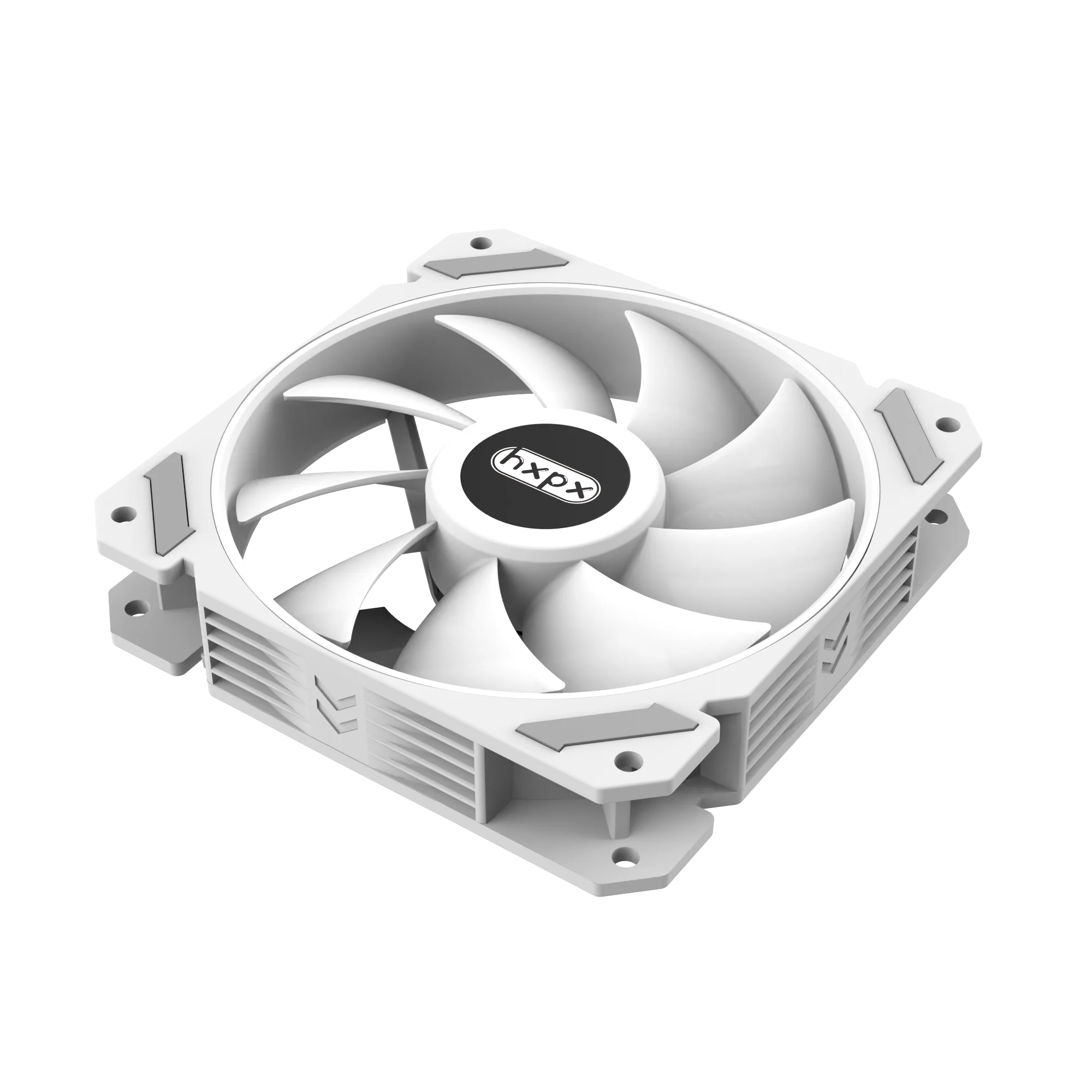 OEM Silent Moon F-M12 12CM White 4PIN Case fan PC Cooling Silent computer fan PUS Molex 4PIN Fixed color LED aperture Lighting
