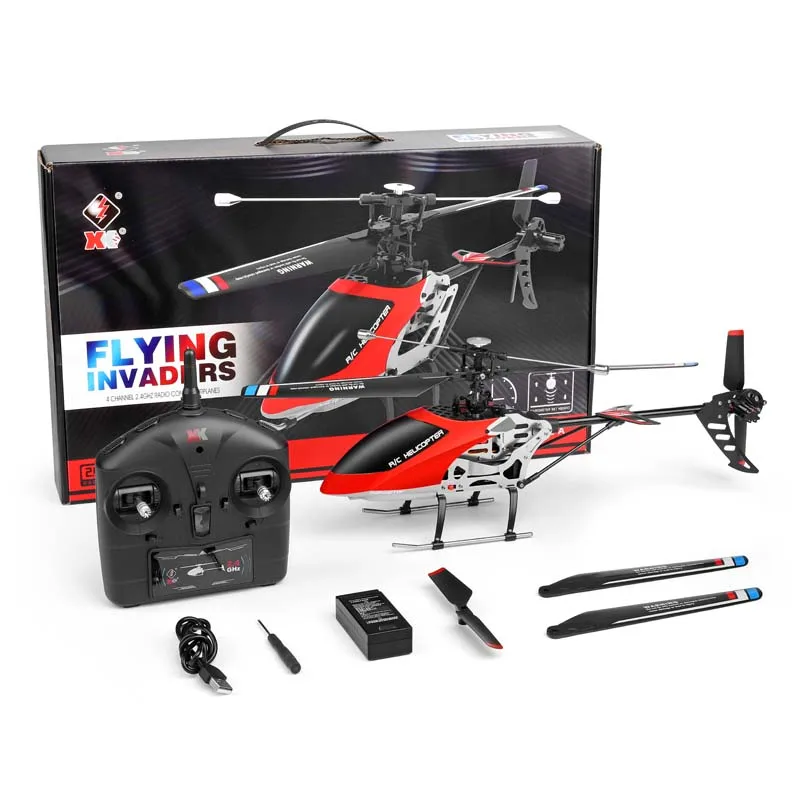 Wltoys V912-A Rc Helicopter 2.4G 4CH Fixed High RC Drone Dual Motor Flying Copter Outdoor Toys