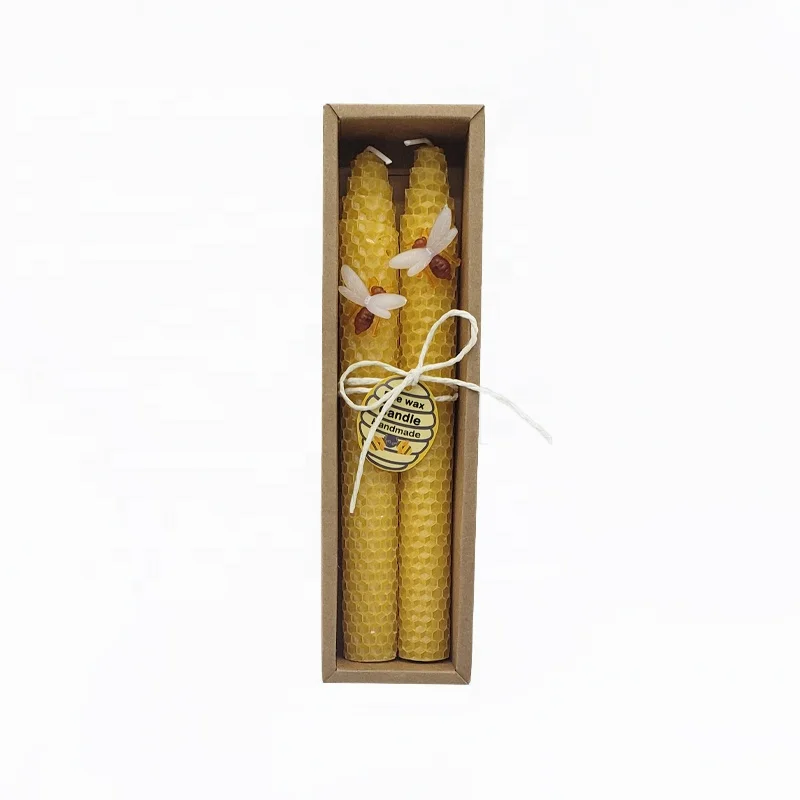 Handmade Bee Wax Candle Private  Label Beeswax Candle For  Home Decoration