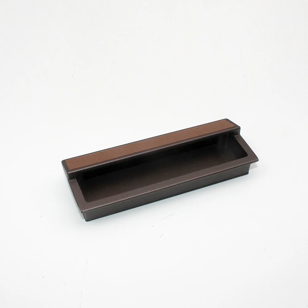 AIMINO OEM Luxury Handle Kitchen Cabinet Concealed Door Leather Handle Concealed Furniture Drawer Classic Pull Handle