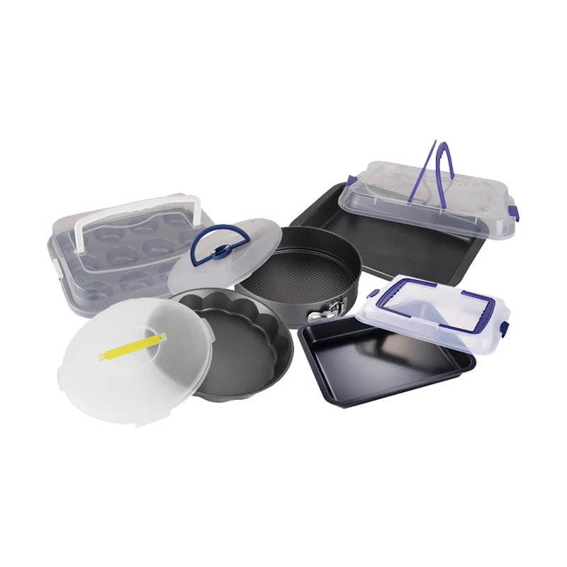 Non stick can group rectangular cake frame with cover outdoor camping box oven bakeware