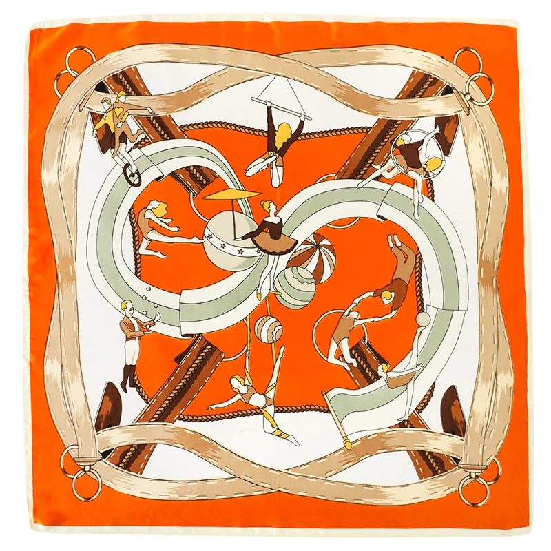 nordic chains For Women Wholesaler silk scarf Bundle Tulle 70*70cm Sustainable