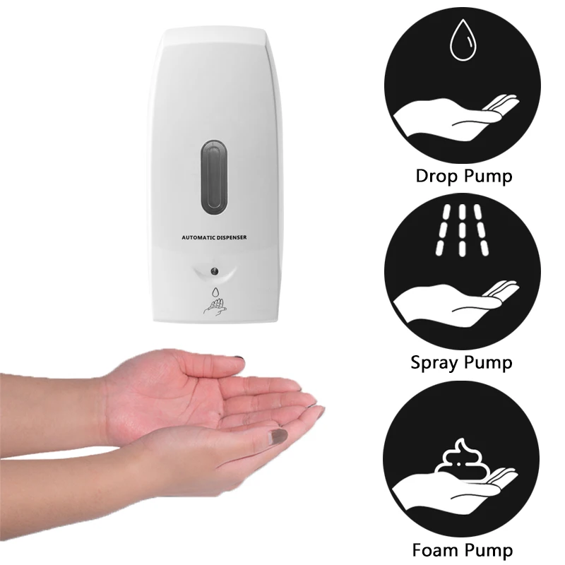 500ml Wall Mounted Water Proof Hand Sanitizer Foam Spray Automatic Liquid Soap Dispenser For Hotel