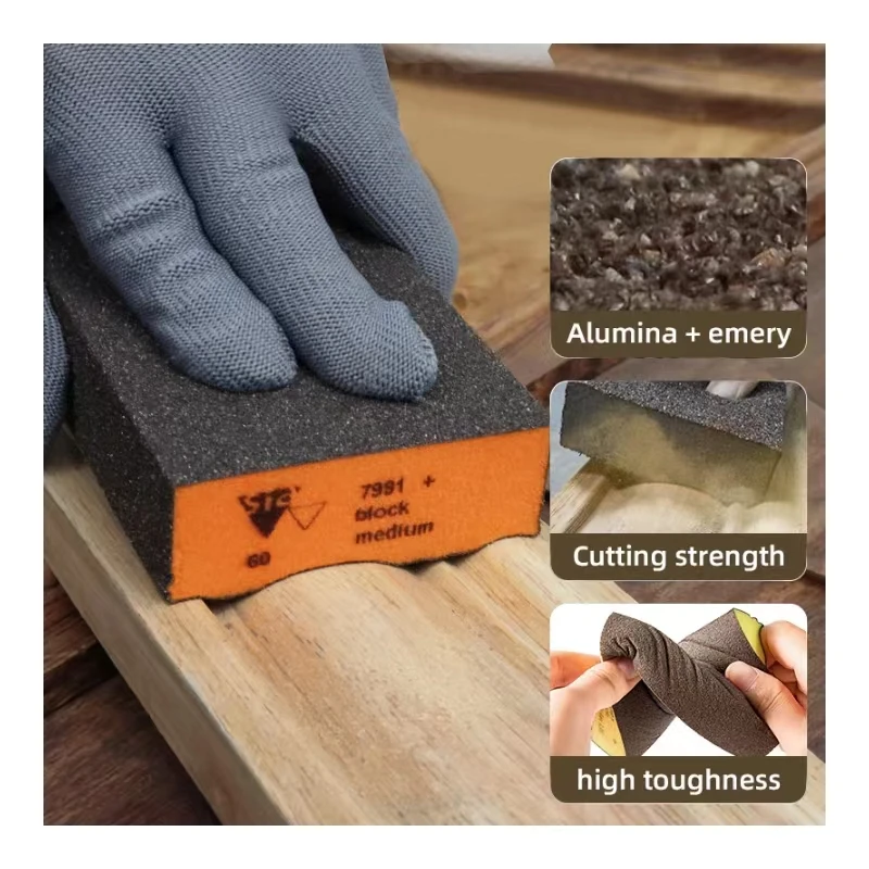 Наждачная бумага для полировки шлифовальные блоки губки мягкого песка 100x70x25 мм губчатый блок 3 9x2 7x1 дюйм абразивные инструменты поролоновые