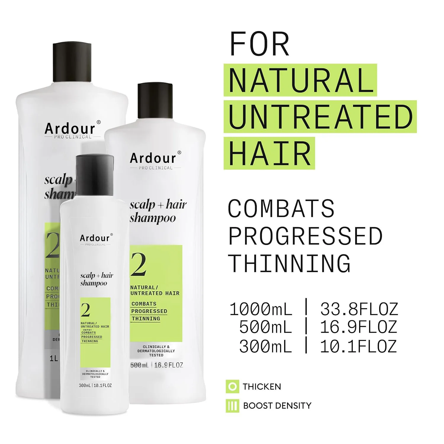 Hair Thickening Shampoo For Natural Hair with Progressed Thinning