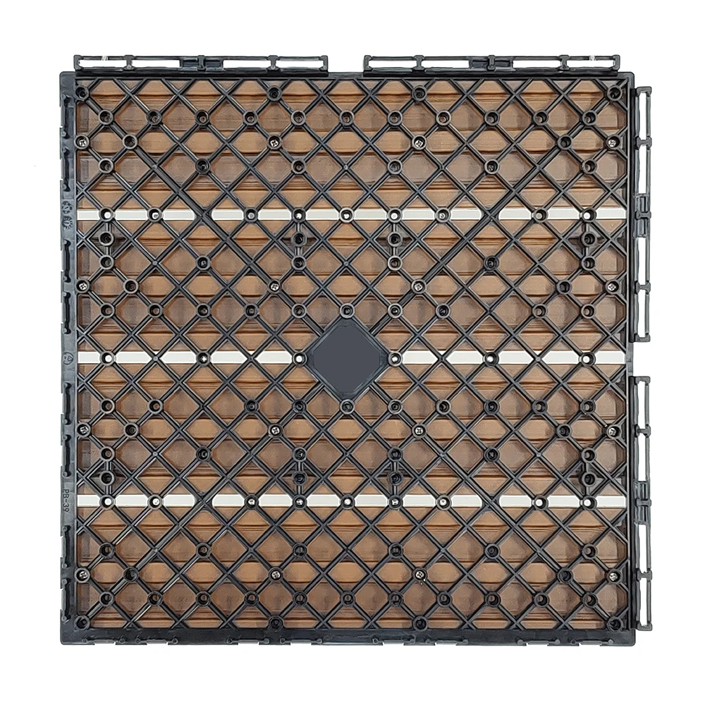 Interlock wood plastic composite for indoor and outdoor flooring solution