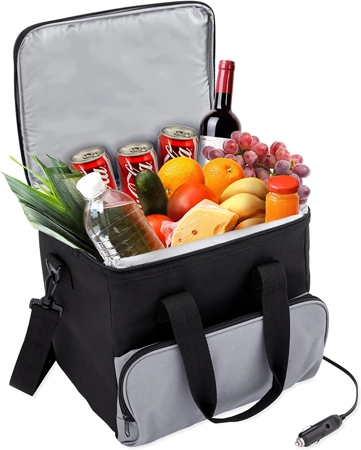 Hot Selling 15L Insulated Cooler Bag DC 12V Portable Flat Folding Cooler Bag Camping Fridge For Beach