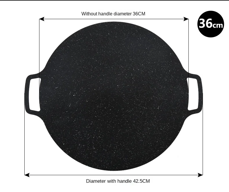 Korean Barbecue Plate Outdoor Barbecue Pot Non-stick Outdoor Grill Plate Teppanyaki Household Kitchen Tools