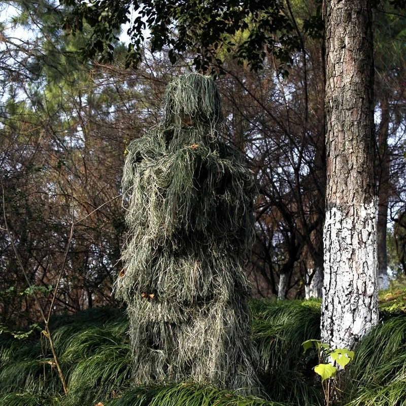 Factory whole sell Tactical Camouflage Uniforms Sniper Hunting  Ghillie Suit for Outdoor Jungle Desert Clothing