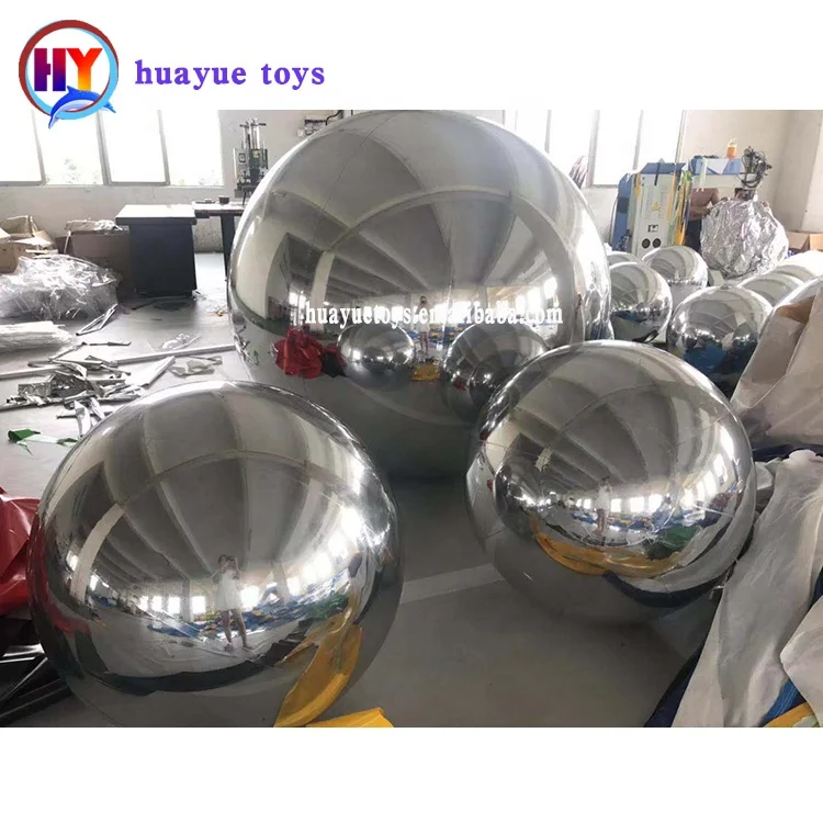 Hot Sale Wedding Decoration Adverting Inflatable Silver Mirror Sphere ballons Inflatable Mirror Balls