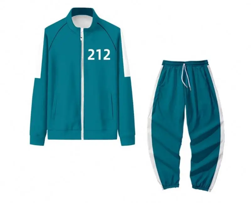 Squid Game Mens Unisex Jacket Coat Pants Two Piece Squid Game 067 456 218 001 Tracksuits