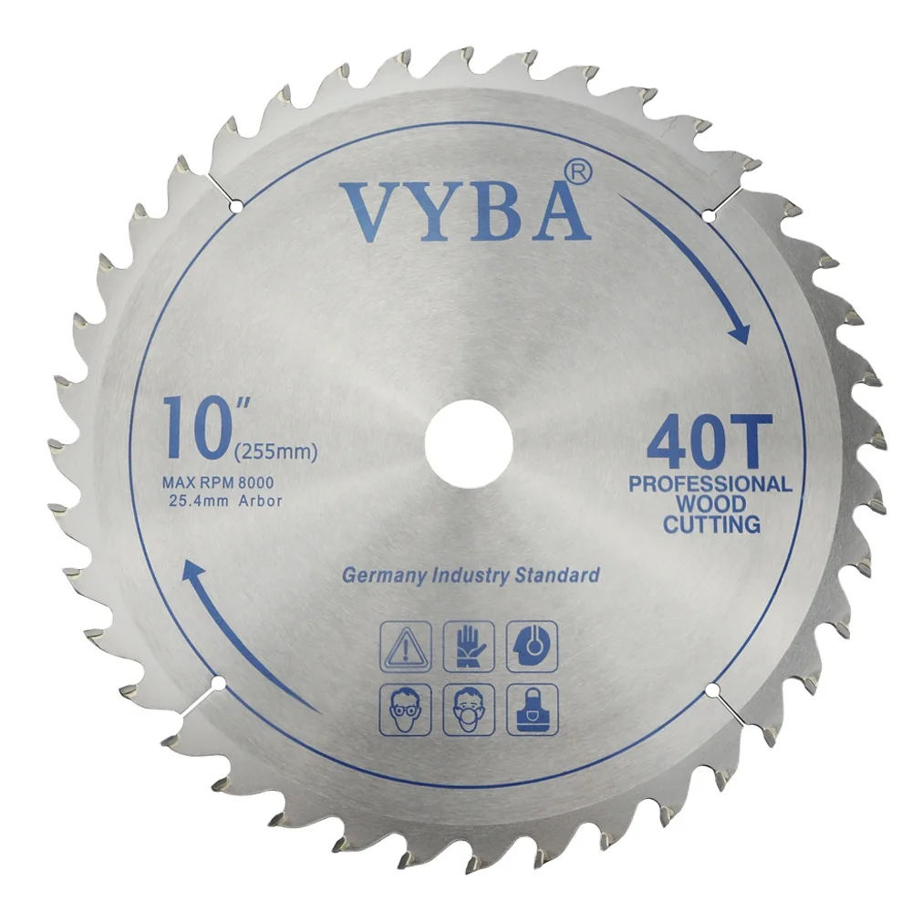
 10 дюймов 40T с свежими твердосплавными наконечниками, полотно для циркулярной пилы по дереву для циркулярной пилы  