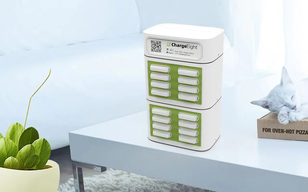 Mobile Phone Power Banks Rental Charging Station 8 Slots Power Bank Station with Screen