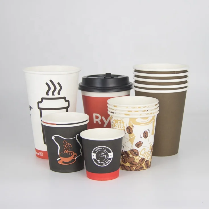 wholesale coffee cups with lids printer_flexo and offset paper cup printer_customized design