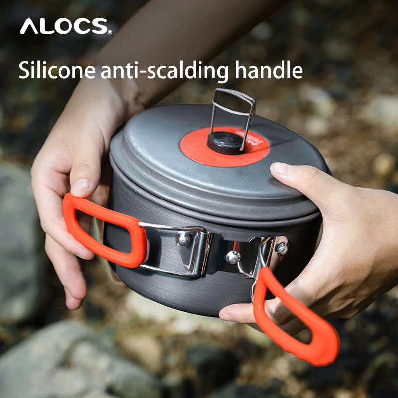 Alocs outdoor cooking artifact Four piece pot set deliciousness at hand