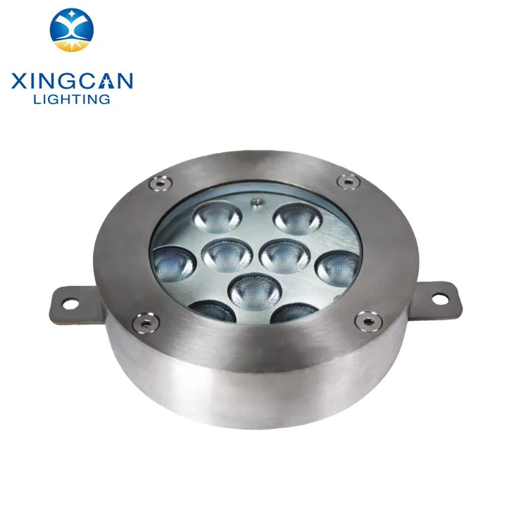 6W9W LED stainless steel waterproof underwater light color changing RGB IP68 Underwater Light Pool Fountain Light