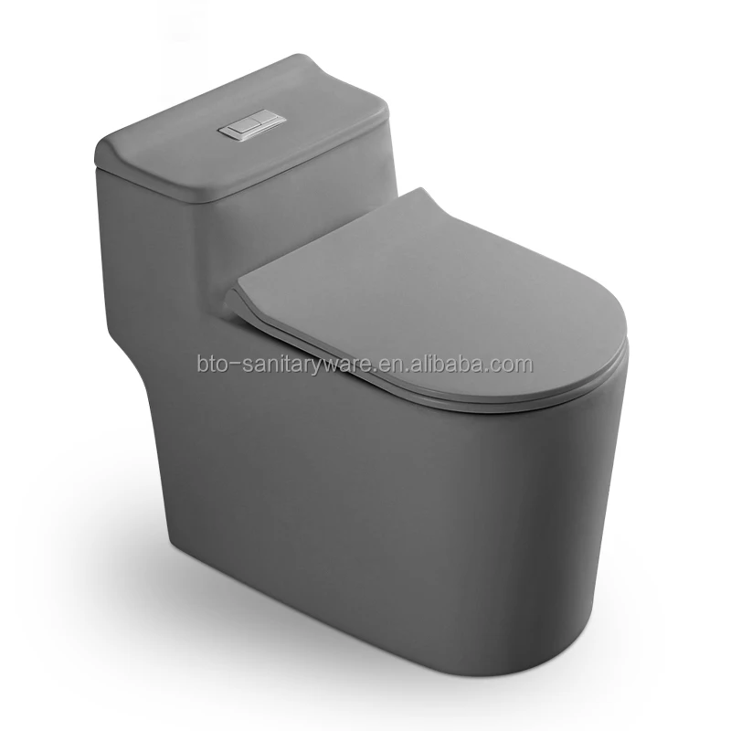 BTO European luxury sanitary ware Ceramic Wc siphon s-trap grey one piece Toilet commode vaso sanitario for Bathroom