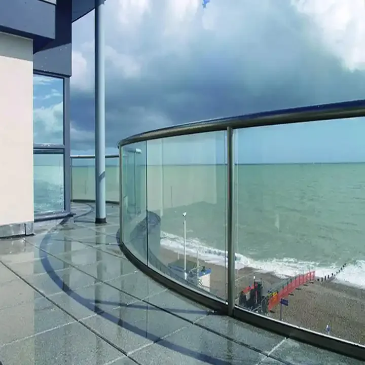 Professional glass manufacturer tempered laminated glass for outdoor railing garden glass