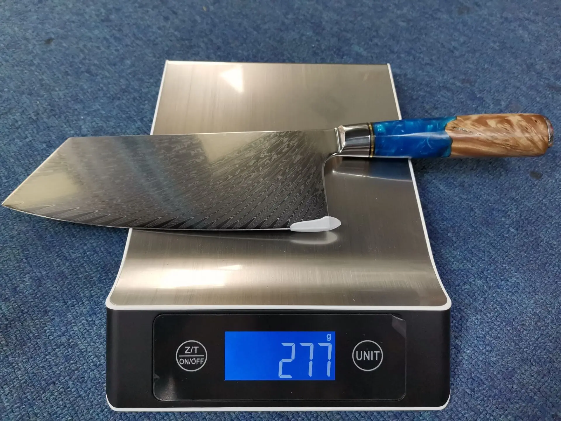 high quality Blue Resin Handle Damascus Knives set of Chef VG10 67 Layers Japanese Kitchen Knife Set with Gift Box