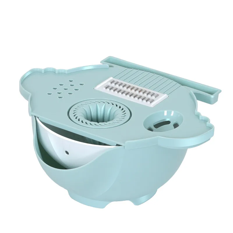 Hot Ama 7 in 1 Fruit Slicer Grater Shredders Household Multifunctional Vegetable Kitchen Accessories Drain Basket Slicers