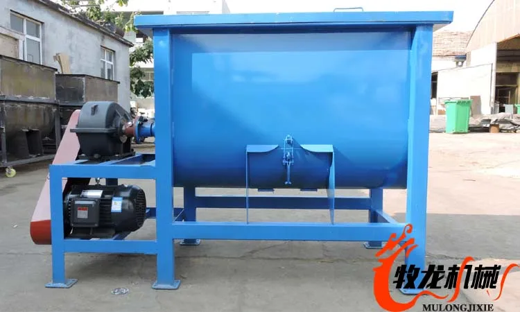 mushroom compost mixer small spiral mixer horizontal ribbon mixer price