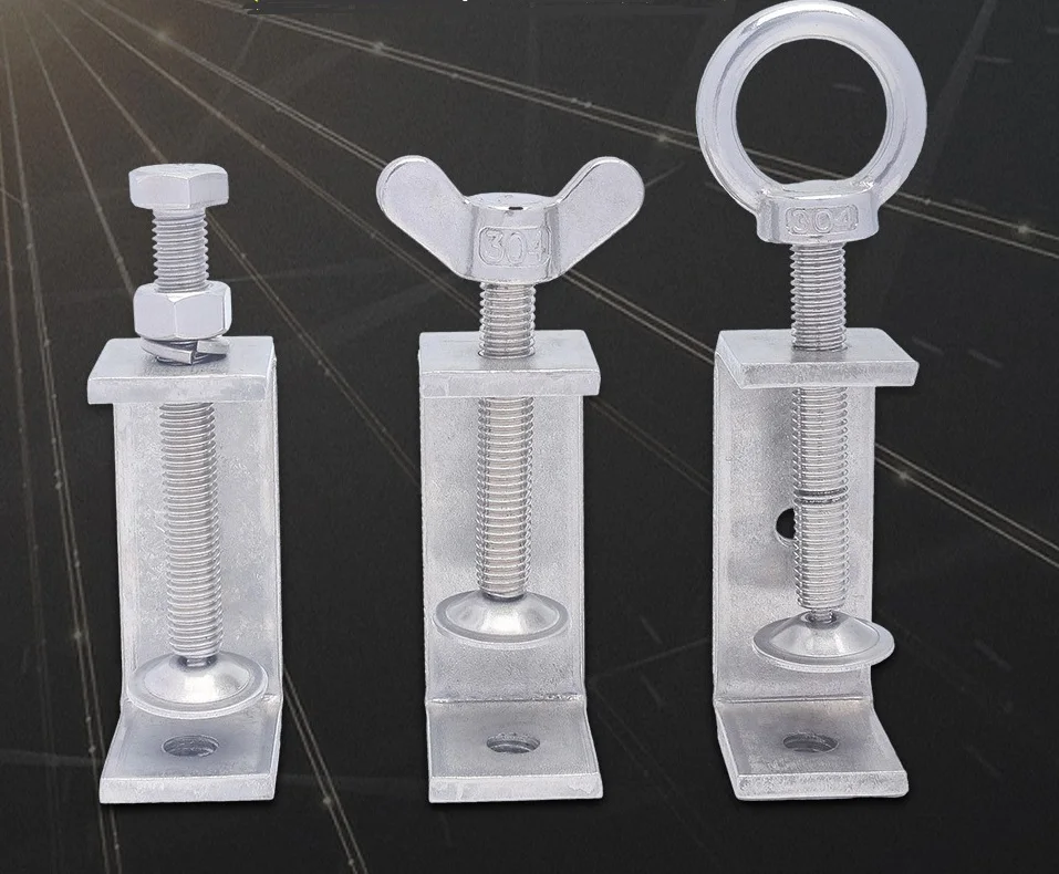 C-Clamp 304 Stainless Steel Tiger Clamps Heavy Duty Welding Labor-Saving Woodworking Clamp with Wrench
