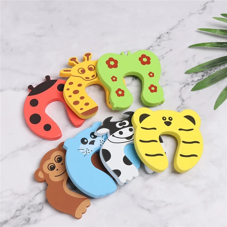 7 Design Child Safety Protection Baby Safety Cute Animal Security Kids Finger Safe Soft Foam Door Stopper
