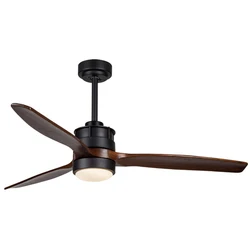 high quality 16 inch dc motor 3 wooden blades black ceiling fans small designer ceiling fan Wood Body Led Ceiling Fa