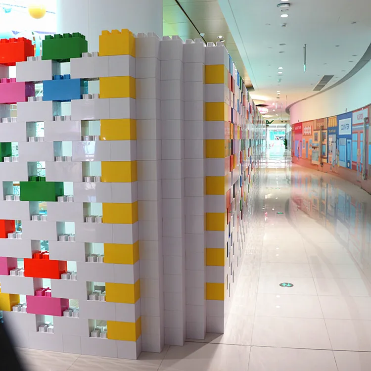 Factory Direct Sale Fireproof & sound proof Partition Plastic Stacking Block Building Retaining brick Wall Solid Plastic Blocks