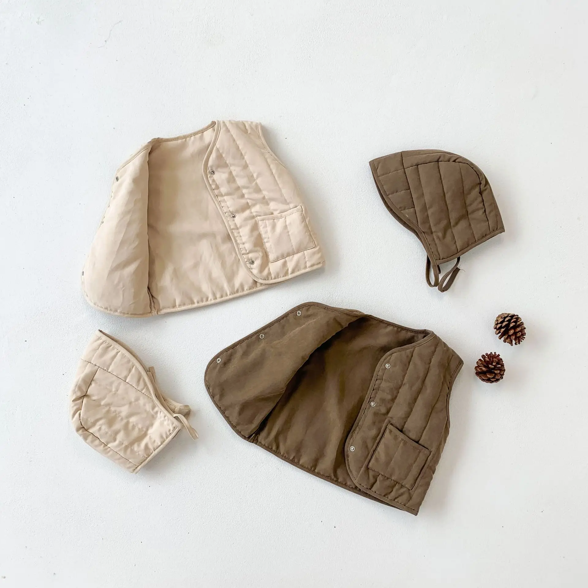 2020 New Autumn Winter Children Clothing Boys Girls Baby Clothes Lamb Velvet Padded Kids Vest Top