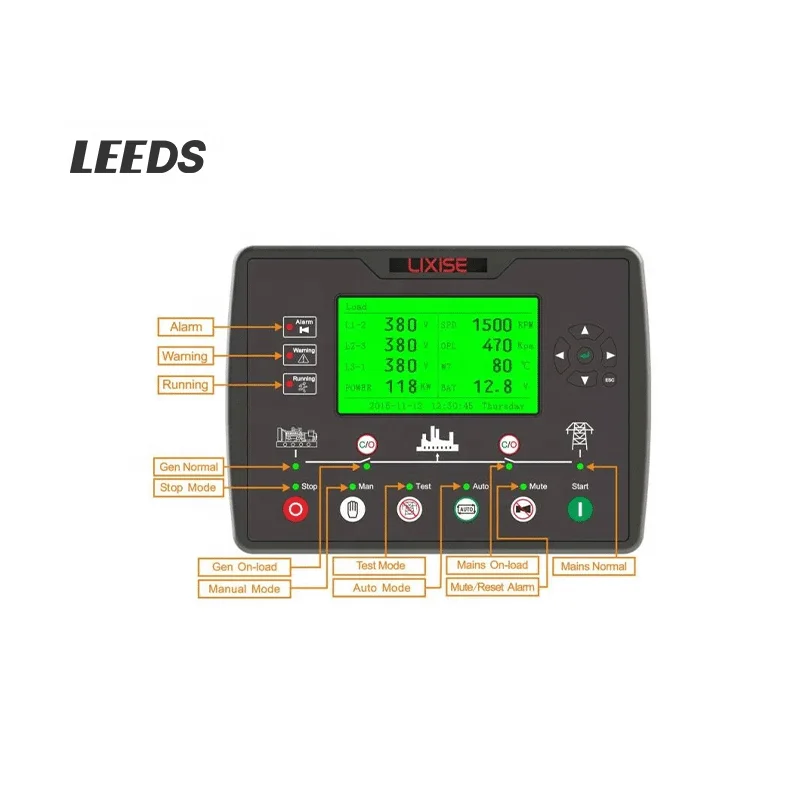 LXC6120N AMF diesel generator set controller LCD auto start controller genset parts electronic cuircuit board panel