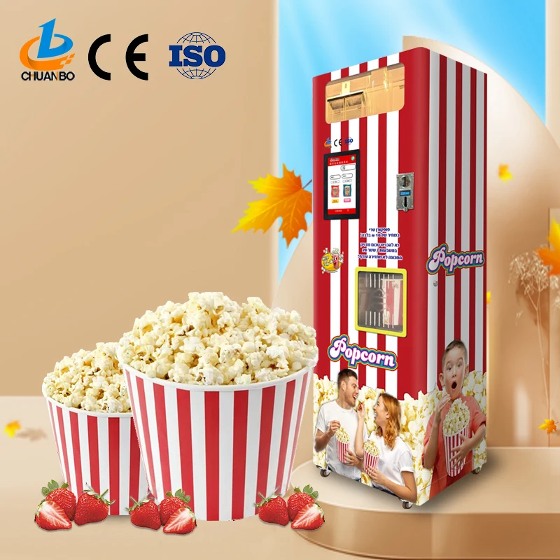 Chuanbo Technology Manufacture Best Sale Full Automatic Popcorn Maker Movie Theater /Bar/Popcorn Making Vending Machine