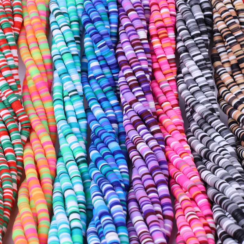 DIY Soft Ceramic String Beads 6MM Scattered Pieces in Monochromatic Colours Jewelry Accessory Material Colorful Ceramic Beads